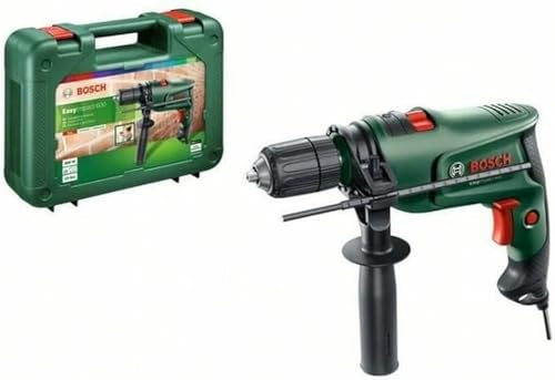 Bosch Home and Garden Bosch Trapano Elettrico a Percussione EasyImpact 600 (600 W, in Valigetta), Verde, 1/2 pollice