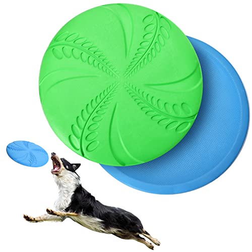 Nobleza Frisbee per Cani, 2 unità Frisbee Giocattolo, Frisbee di Gomma, Giocattolo Frisbee Durevole per Addestramento del Cani all'aperto, D20 cm