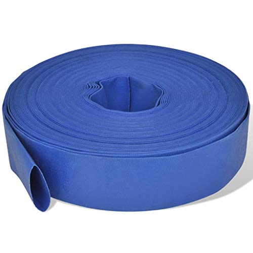 vidaXL Tubo Piatto d'Acqua 50 m Foderato PVC Manichetta Antincendio Domestica