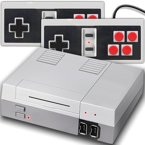 Retoo - Console rétro con 620 videogiochi incorporati e 2 telecomandi, uscita AV, classica console, giochi a 8 bit per bambini e adulti