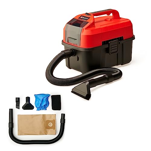 Einhell TE-VC 18/10 Li-Solo Aspirasolidi e liquidi Power X-Change (Vano 10 L, depressione 90 mbar, tubo fles. 2 m, accessoriato, senza batteria e caricabatteria)