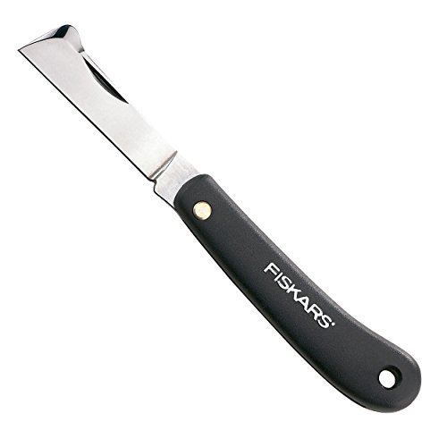 Fiskars Coltello da innesto a penna, Lunghezza totale: 17 cm, Acciaio inossidabile, Nero, K60, 1001625