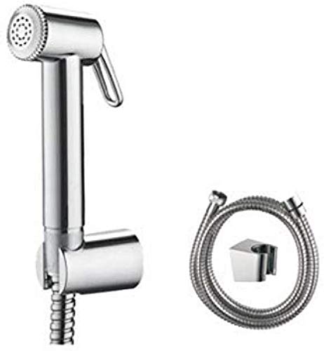 Ibergrif M20282 - WC Bidet Doccetta con Supporto e Flessibile, Spruzzatore Doccia, Cromo