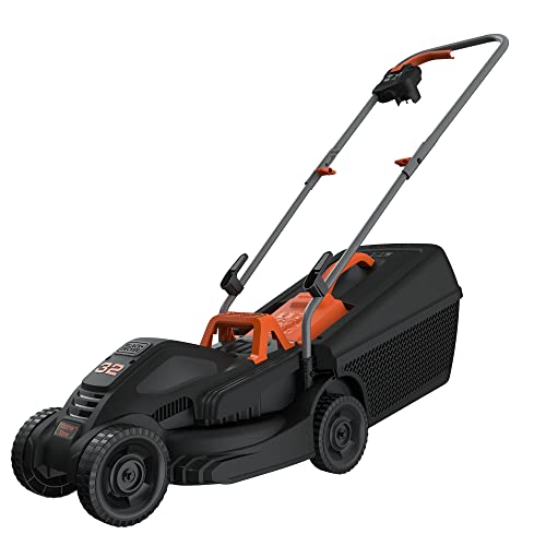 BLACK+DECKER, RASAERBA 1000 W, Larghezza Taglio 32 CM, 3 Alt. Taglio 20-40-60 MM, E-Drive, CAPACITA' Cesto 30 L. BEMW351-QS