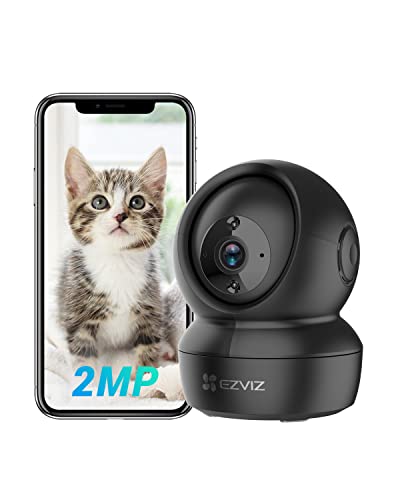 EZVIZ C6N Telecamera Wi-Fi Interno 1080p Videocamera Sorveglianza Interno Pan/Tilt/Zoom Compatibile con Alexa, Rotazione a 360°, Visione Notturna, Tracciamento del Movimento e Audio Bi-direzionale