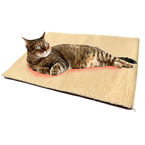 Letto per gatti auto-riscaldante cuscino per gatti coperta per animali domestici senza riscaldamento elettrico,lavabile in lavatrice,tappetino caldo per interni ed esterni,60 x 45 cm