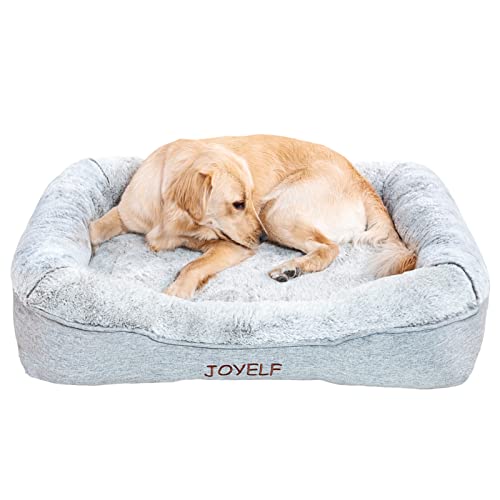 JOYELF Letto per cani in memory foam XLarge Letto ortopedico per animali domestici con rivestimento lavabile, design indipendente con fodera impermeabile gratuita