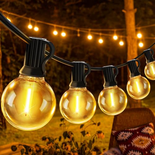 JEYMORKEY Catena Luci da Esterno Giardino - G40 65Ft 20M 30+2 LED Lampadine Esterno Filo IP44 Lucine da Esterno Giardino 20 Metri Luce Catena Luminosa Fila Catene Esterno Gazebo Lampade per Terrazzo