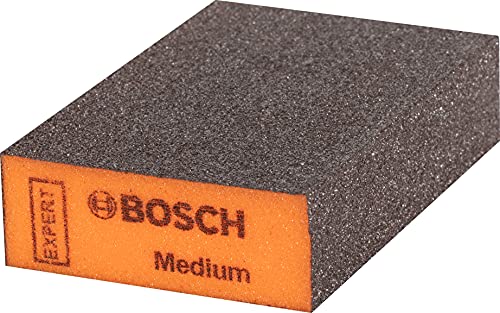 Bosch 1x Spugne EXPERT S471 Standard (per Vernice su legno, Legno tenero, Ø 69 x 97 x 26 mm, Medio, Professional Accessorio Levigatura manuale)