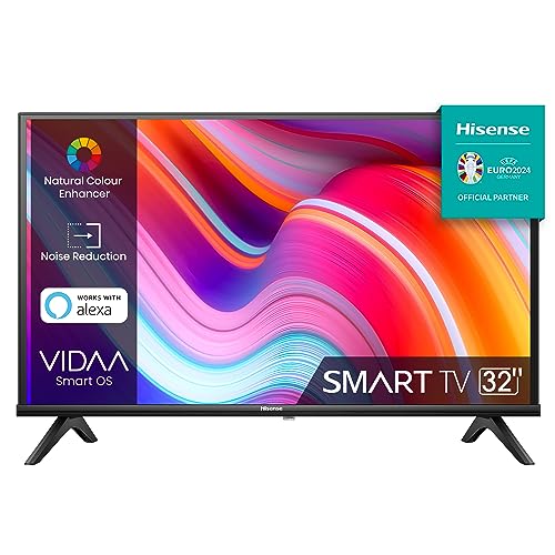 Hisense 32' HD 32E43KT, Smart TV VIDAA U6, Game Mode, Controlli vocali Alexa, Tuner DVB-T2/S2 HEVC 10, lativù