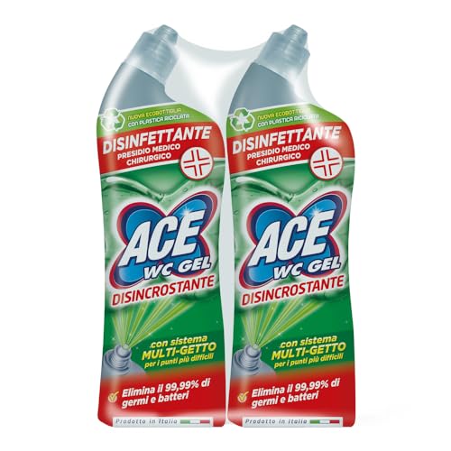 ACE WC GEL Multigetto Disincrostante, 2 Confezioni da 700ml