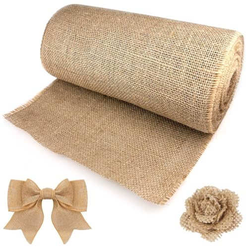 Gentpovth Runner tavola in Iuta, 30cm x 10m Runner Juta, Naturale Juta Rotolo Marrone, Decorazione da Tavola naturale, per Matrimoni, Eventi, Decorazione da la Casa di Natale e Confezioni Regalo