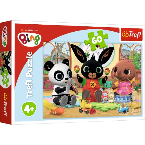 Trefl- Im Rhythmus von, Hase 60 Elementi, al Ritmo di Bing, per Bambini dai 4 Anni Puzzle, Colore Bunny, 17342