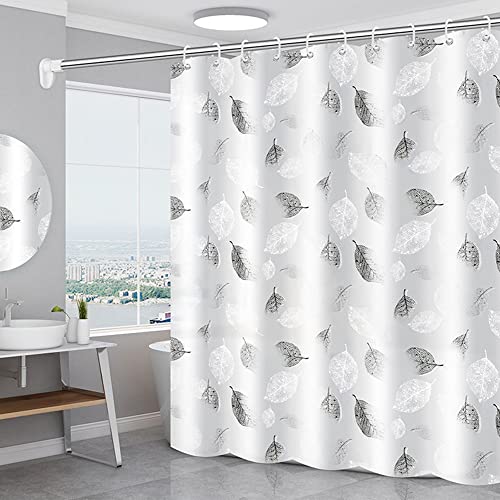 GOOPOOL Tenda per Doccia, Tenda Doccia Antimuffa Bianca Impermeabile e Resistente alla Muffa Tende, con 12 Ganci Tenda Doccia, Tenda Vasca da Bagno 180x200cm,Bianco