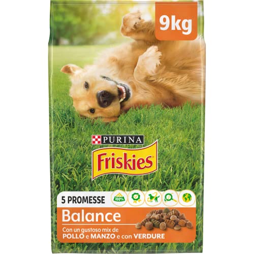 Purina Friskies Balance Crocchette Cani con Pollo, Manzo e Verdure 9 kg